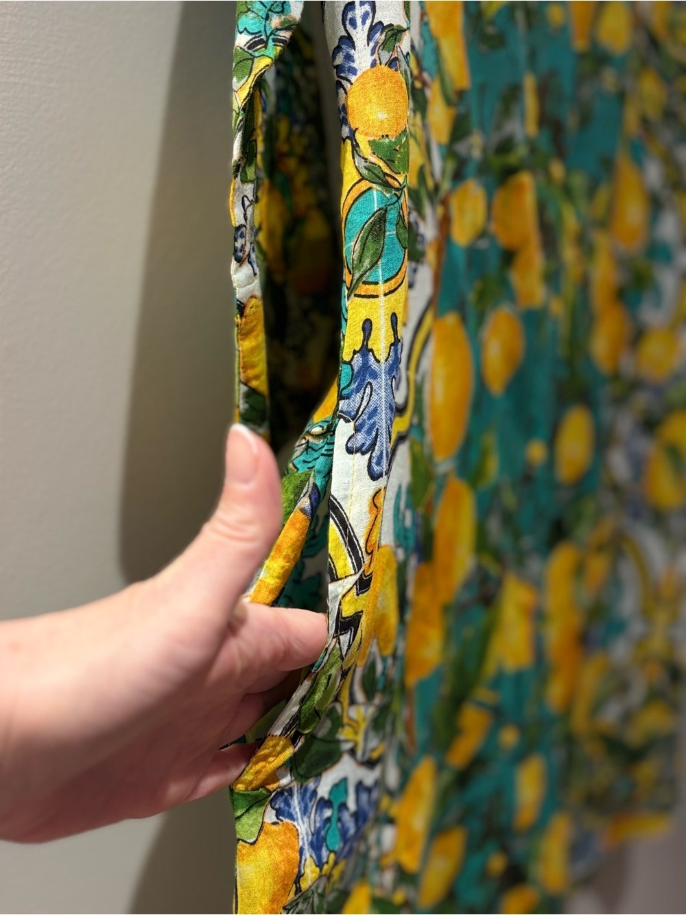 Antica Sartoria Lemon Print Shirt Dress Tunic Mediterranean Resort Wear - Size S - Picture 5 of 8